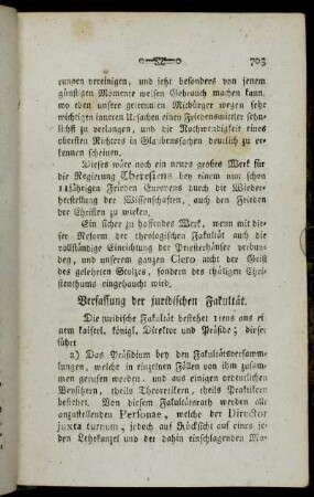 Verfassung der juridischen Fakukltät.