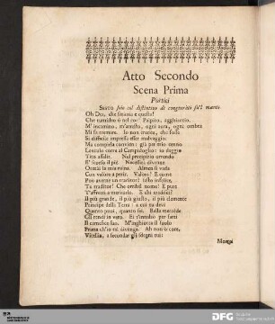Atto Secondo / Zweyte Abhandlung.