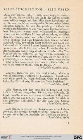Seine Erscheinung - sein Wesen