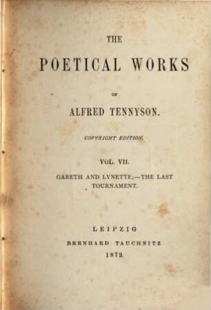The poetical works of Alfred Tennyson, 7,7