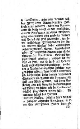 Nachdeme Ihro Churfürstlichen Durchleucht vi Clementissimi Rescripti vom 24. Aug. abhin unterthänigst vorgetragen worden ist, wie die Strümpfweberey in denen Churlanden ausnehmend zugenommen habe, ... : [Mannheim, den 2ten Sept. 1772.]