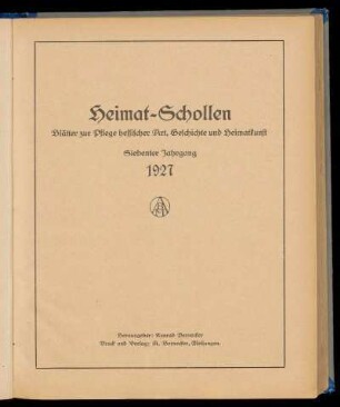 Heimat-Schollen 1927