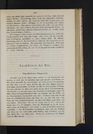 Krankheiten der Milz.