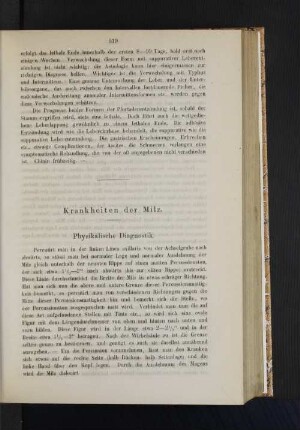 Krankheiten der Milz.
