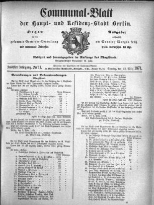 1871,11: No. 11, 12. März 1871