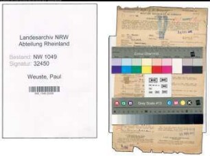Entnazifizierung Paul Weuste , geb. 05.06.1912 (Arzt)