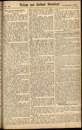Zweite Ausgabe vom Donnerstag, den 14. September 1882.