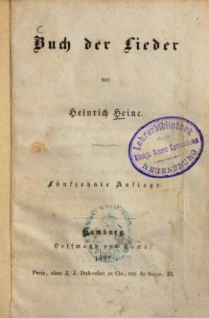 Buch der Lieder