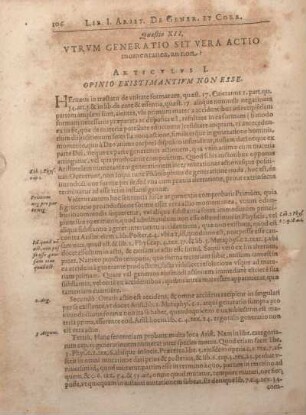 Quaestio XII. Vtrvm Generatio Sit Vera Actio momentanea, an non?