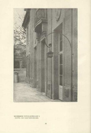 Wohnhaus Victoriastrasse 7. Detail der Gartenfassade