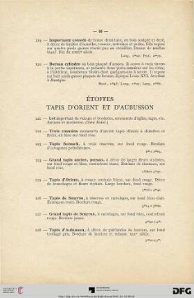 Étoffes tapis d'orient et d'aubusson (Nr. 85-120)