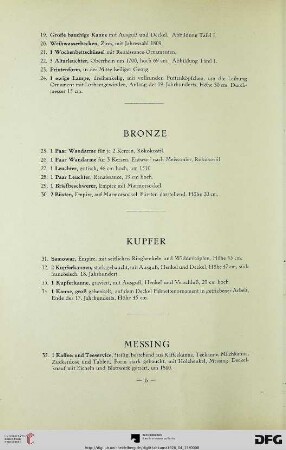 Bronze / Kupfer / Messing / Eisen (Nr. 25-60)
