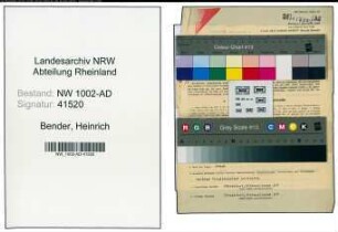 Entnazifizierung Heinrich Bender, geb. 01.06.1898 (Verwaltungsangestellter)