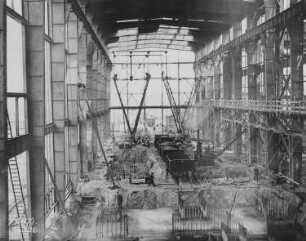 Turbinenhaus, Fundamente der Hauptturbine : Technikgeschichte | Technik und Wirtschaft | Klingenberg, vom Werden und Sein eines Großkraftwerkes in Berlin-Rummelsburg