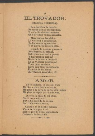 El trovador. : (Marcha guerrera).