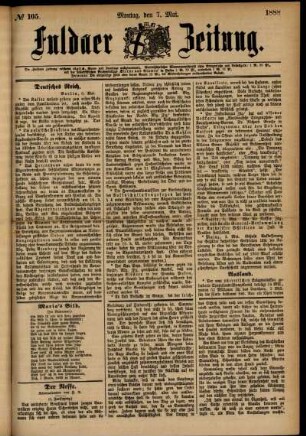 Ausgabe vom Montag, den 07. Mai 1888.