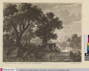 [Flusslandschaft mit Anglern]