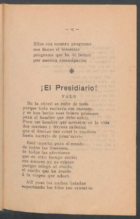 ¡El presidiario! : Vals