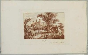 Blick vom Friedhof mit ruinöser Kapelle auf die Stadt und die Ruine der Burg Stolpen