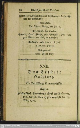 XXII. Das Erzstift Salzburg