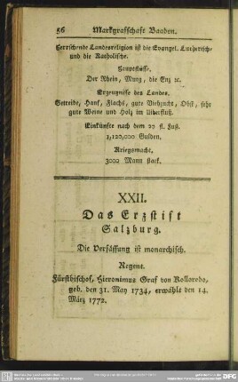 XXII. Das Erzstift Salzburg
