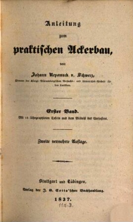 Anleitung zum praktischen Ackerbau, 1