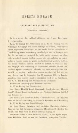 Eerste bijlage. Traktaat van17 Maart 1824