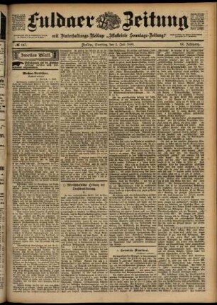 Zweite Ausgabe vom Samstag, den 01. Juli 1899.
