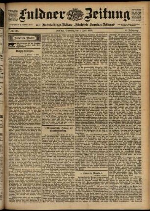 Zweite Ausgabe vom Samstag, den 01. Juli 1899.