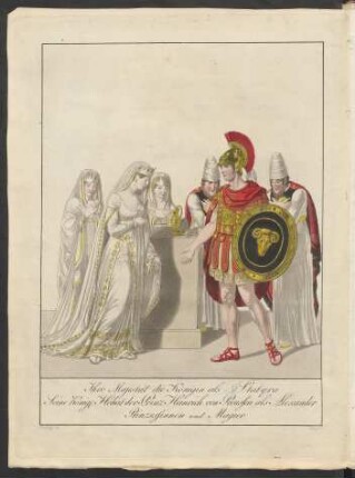 Jhro Majestät die Königin als Statyra Seine Königl. Hoheit Prinz Heinrich von Preussen als Alexander Prinzessinnen und Magier