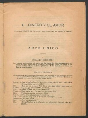Acto único