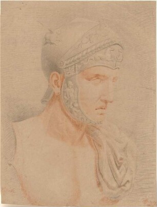 Gärtner, Friedrich von; Rom (Italien); Villa Borghese, Kopfstudie - Studie