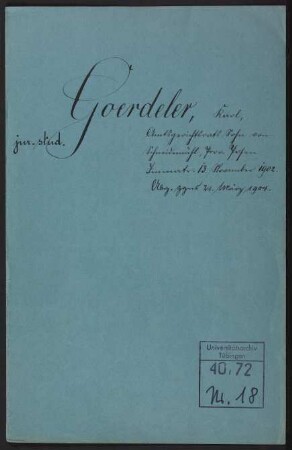 Karl Goerdeler (1886-1945)