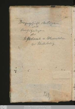 Biographische Notizen und Ausführungen