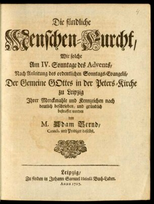 Die sündliche Menschenfurcht