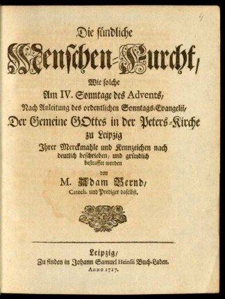 Die sündliche Menschenfurcht