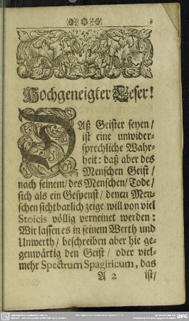 Hochgeneigter Leser
