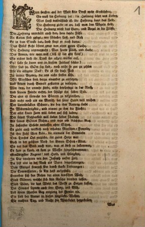 Durchlauchtigster Regent Die Theurung drückt, Die Kälte brennt
