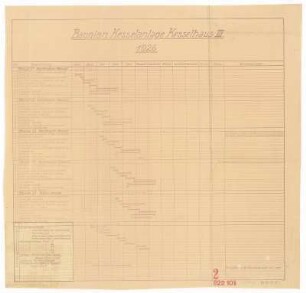 Bau[ablauf]plan Kesselanlage Kesselhaus 3 1926