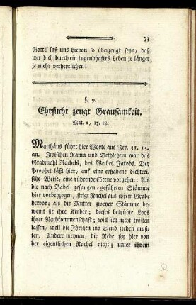 §. 9. Ehrsucht zeugt Grausamkeit.