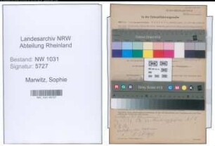 Entnazifizierung Sophie Marwitz , geb. 11.06.1903 ()