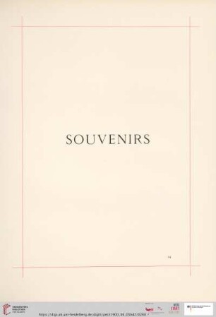 Souvenirs (Nr. 1858 - 2102)