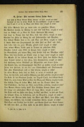 G. Heine: Für meinen lieben Sohn Geri