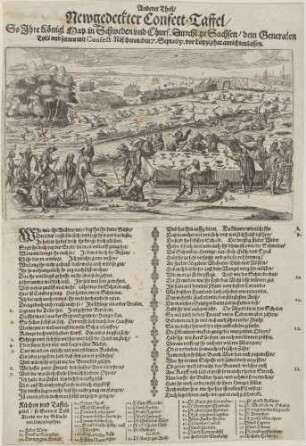 Anderer Theil/ Newgedeckter Confect=Tafel// So Ihre Koenigl May. in Schweden und Churf. Durchl. zu Sachsen/ dem Generalen/ Tylli und seinen Confect-Naescheren/ den 7. Sept. 1631, vor Leiptzig angerichten lassen.