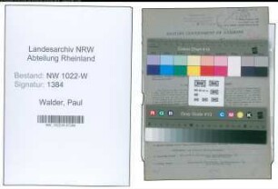 Entnazifizierung Paul Walder , geb. 29.09.1886 (Kassierer)
