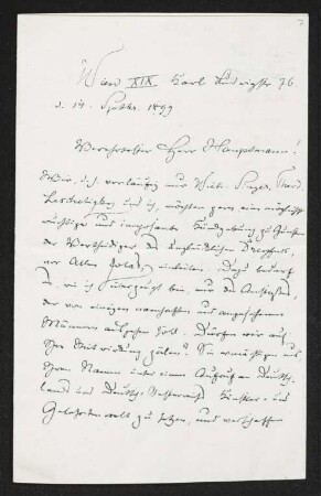 Brief von Max Kalbeck an Gerhart Hauptmann