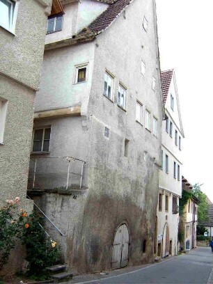 Stadtbild - Heilbronner Straße mit Häusern Nr 40-42 in Übersicht (giebelständige Manier)