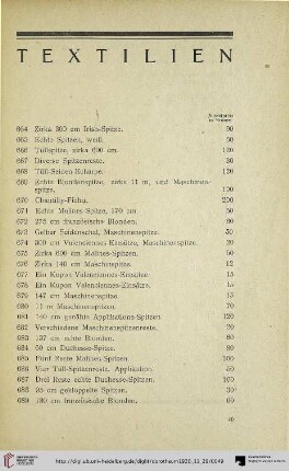 Textilien (Nr. 664-737)