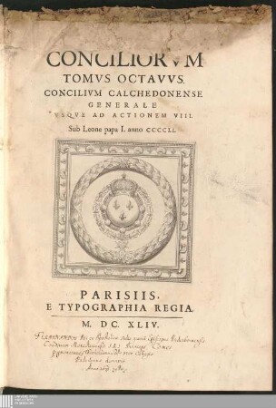 Tomvs Octavvs: Concilivm Calchedonense Generale Vsqve Ad Actionem VIII. Sub Leone papa I. anno CCCCLI.