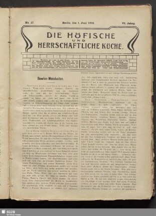 No. 17, 1. Juli 1910
